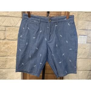 Johnnie-O Men’s Chambray Hula Shorts Size 30 9.5” Inseam New With Tags